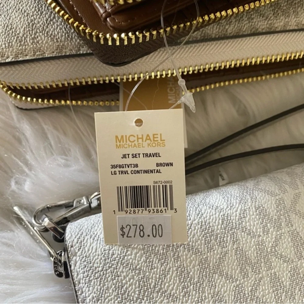 New Michael Kors large jet set travel continental wallet - Picture 5 of 7